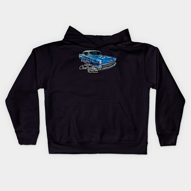 1957 Chevrolet BelAir 2 Door Hardtop Kids Hoodie by Gestalt Imagery